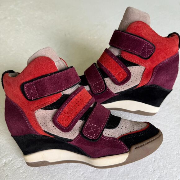 Ash Shoes - Ash Alex LIMITED Suede multicolor Wedge Sneakers size 37 EUC / 7 US